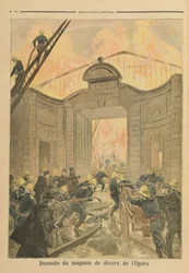 Fire in the Scene Dock of the Opera de Paris, from 